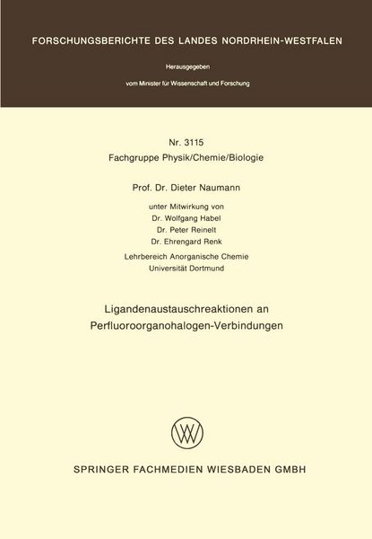 Produktbild: Ligandenaustauschreaktionen an Perfluoroorganohalogen-Verbindungen