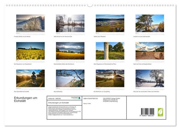 Produktbild: Erkundungen um Eichst&auml;tt (hochwertiger Premium Wandkalender 2026 DIN A2 quer), Kunstdruck in Hochglanz