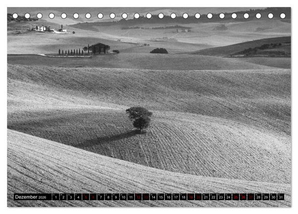 Produktbild: Toscana - monocromatico (Tischkalender 2026 DIN A5 quer), CALVENDO Monatskalender