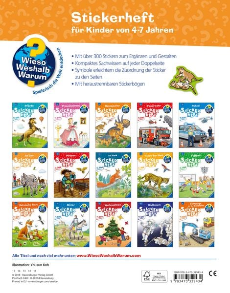 Produktbild: Wieso? Weshalb? Warum? Stickerheft - Im Zoo