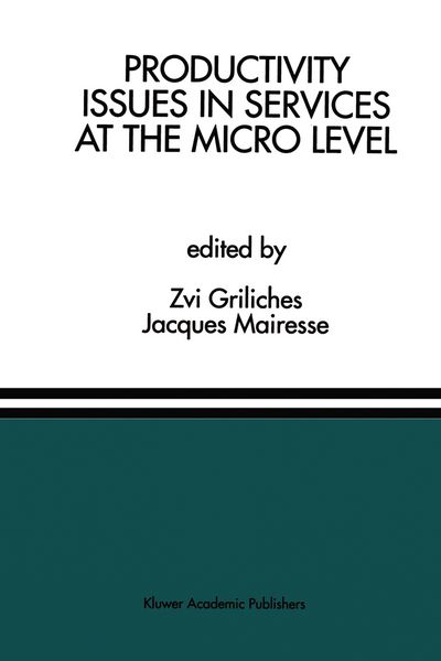 Produktbild: Productivity Issues in Services at the Micro Level