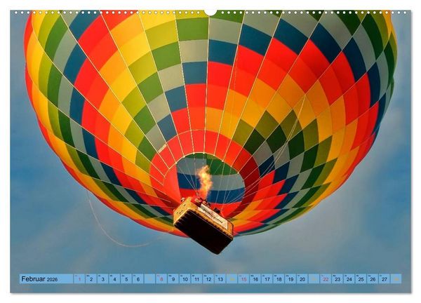 Produktbild: Fahren mit dem Ballon (Wandkalender 2026 DIN A2 quer), CALVENDO Monatskalender