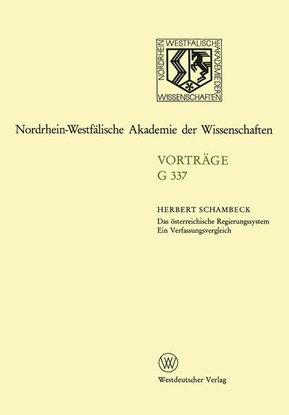 Produktbild: Das &ouml;sterreichische Regierungssystem Ein Verfassungsvergleich