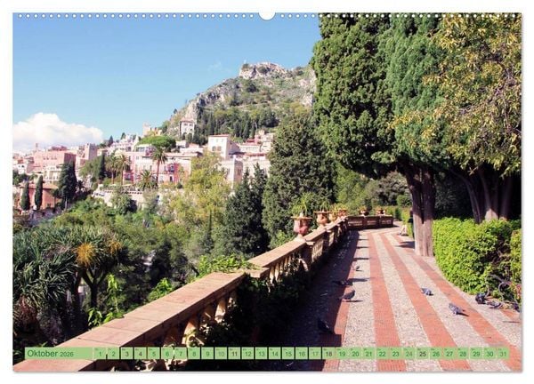 Produktbild: Taormina, die Stadt mit Blick auf den &Auml;tna (hochwertiger Premium Wandkalender 2026 DIN A2 quer), Kunstdruck in Hochglanz