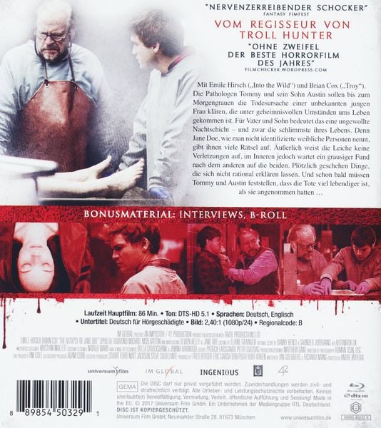 Produktbild: The Autopsy of Jane Doe