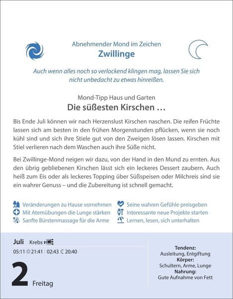 Produktbild: Leben mit dem Mond Tagesabrei&szlig;kalender 2027 - Praktische Tipps Tag f&uuml;r Tag
