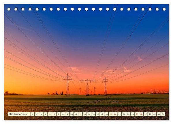 Produktbild: Strommasten - Wege des Stroms (Tischkalender 2026 DIN A5 quer), CALVENDO Monatskalender