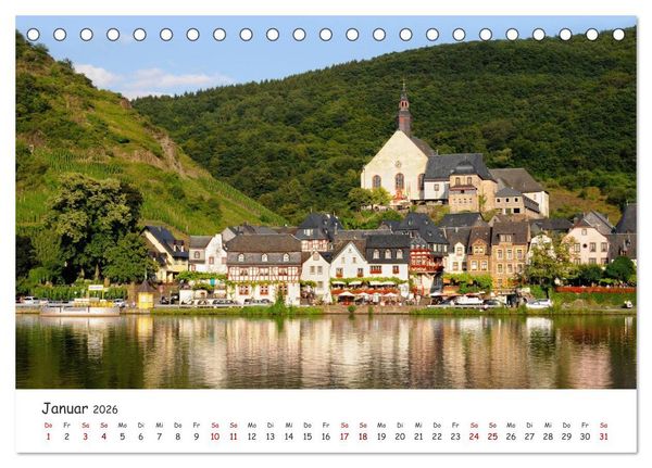 Produktbild: Der Mosel entlang - Ausflugsziele links und rechts des Ufers (Tischkalender 2026 DIN A5 quer), CALVENDO Monatskalender