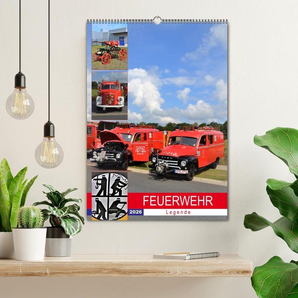 Produktbild: FEUERWEHR-Legende (Wandkalender 2026 DIN A2 hoch), CALVENDO Monatskalender