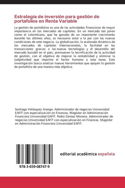 Produktbild: Estrategia de inversi&oacute;n para gesti&oacute;n de portafolios en Renta Variable
