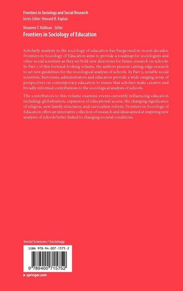 Produktbild: Frontiers in Sociology of Education