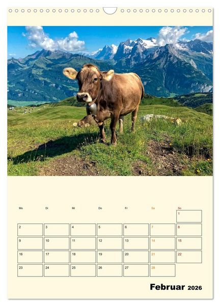 Produktbild: Gl&uuml;ckliche Bergk&uuml;he (Wandkalender 2026 DIN A3 hoch), CALVENDO Monatskalender