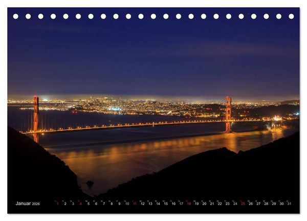 Produktbild: Golden Gate Bridge (Tischkalender 2026 DIN A5 quer), CALVENDO Monatskalender
