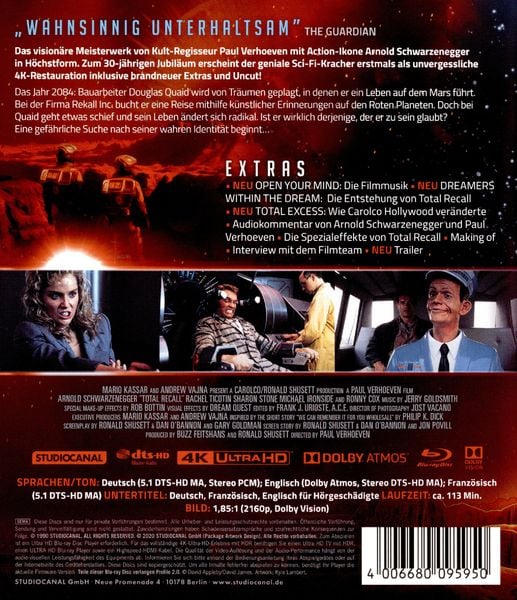 Produktbild: Total Recall / Uncut (4K Ultra HD) (+ Blu-ray 2D)