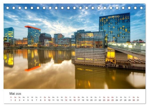 Produktbild: D&uuml;sseldorf - Tradition und Moderne am Rhein (Tischkalender 2026 DIN A5 quer), CALVENDO Monatskalender