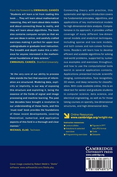 Produktbild: High-Dimensional Data Analysis with Low-Dimensional Models