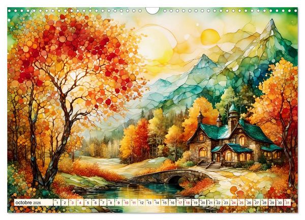 Produktbild: Paysages fluviaux magiques (Calendrier mural 2026 DIN A3 vertical), CALVENDO calendrier mensuel