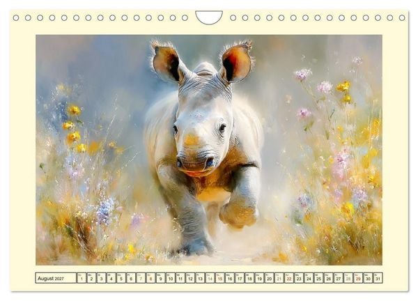 Produktbild: Wunder der Savanne. Afrikas Tierkinder im Licht der Sonne (Wandkalender 2027 DIN A4 quer), CALVENDO Monatskalender
