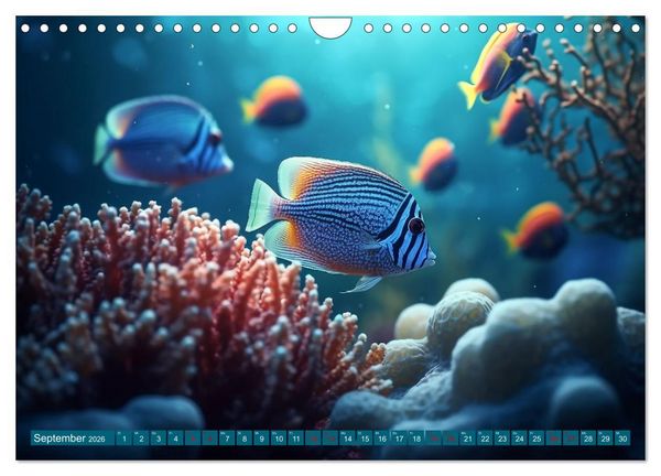 Produktbild: Fantasie bei die Fische! (Wandkalender 2026 DIN A4 quer), CALVENDO Monatskalender