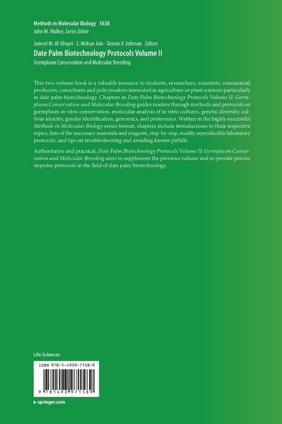 Produktbild: Date Palm Biotechnology Protocols Volume II
