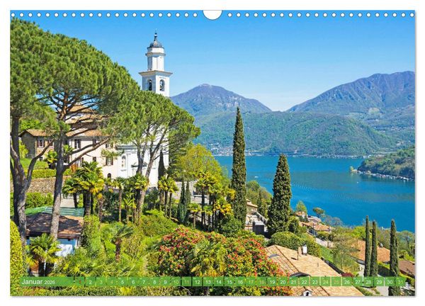 Produktbild: Wunderbares Tessin: Mediterranes Klima und italienisches Flair (Wandkalender 2026 DIN A3 quer), CALVENDO Monatskalender