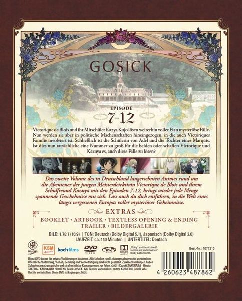Produktbild: Gosick Vol. 2 (Ep. 7-12)