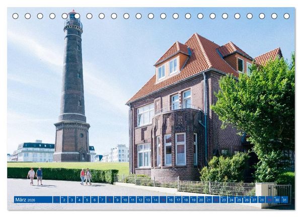 Produktbild: Blick auf Borkum (Tischkalender 2026 DIN A5 quer), CALVENDO Monatskalender