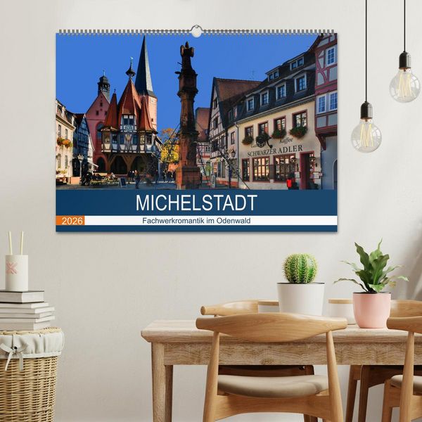 Produktbild: Michelstadt - Fachwerkromantik im Odenwald (Wandkalender 2026 DIN A2 quer), CALVENDO Monatskalender