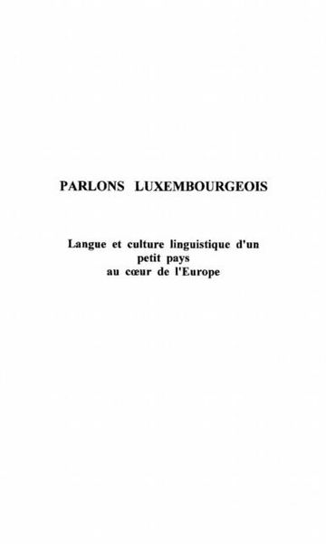 Produktbild: Parlons luxembourgeois