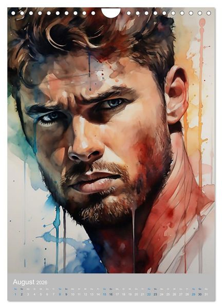 Produktbild: Gentlemen in Aquarell (Wandkalender 2026 DIN A4 hoch), CALVENDO Monatskalender