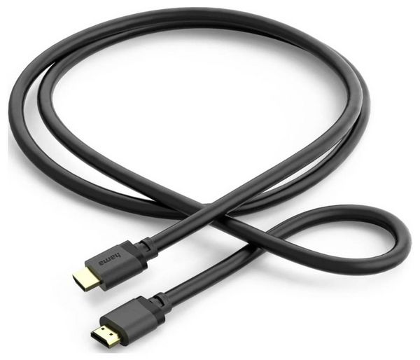 Produktbild: Hama HDMI Anschlusskabel HDMI-A Stecker 2m Schwarz 00202031 8K UHD, eARC HDMI-Kabel