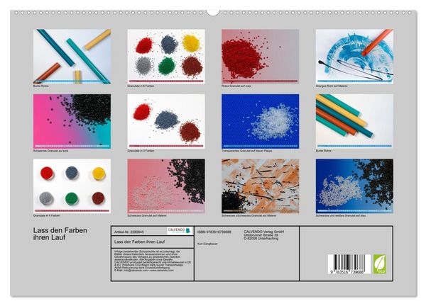 Produktbild: Lass den Farben ihren Lauf (hochwertiger Premium Wandkalender 2026 DIN A2 quer), Kunstdruck in Hochglanz