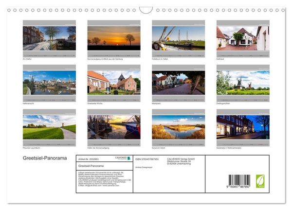 Produktbild: Greetsiel-Panorama (Wandkalender 2026 DIN A3 quer), CALVENDO Monatskalender