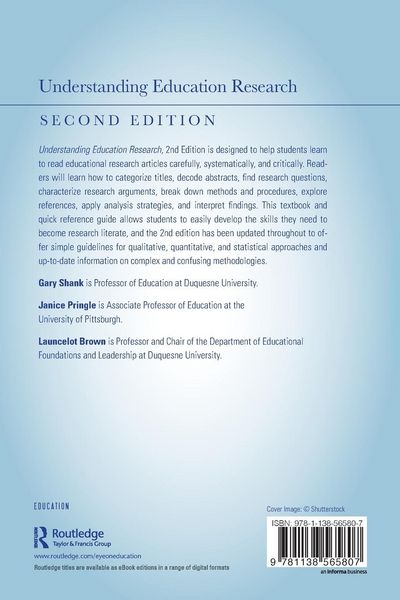 Produktbild: Shank, G: Understanding Education Research