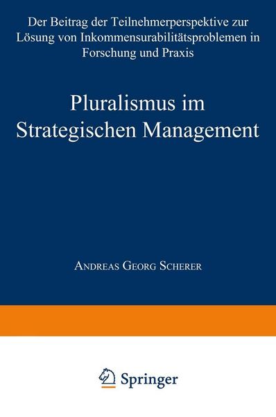 Produktbild: Pluralismus im Strategischen Management