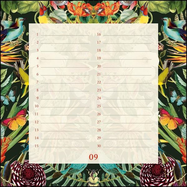 Produktbild: Immerw&auml;hrender Geburtstagskalender floral &ndash; Archive by Portico Designs &ndash; Quadrat-Format 24 x 24 cm