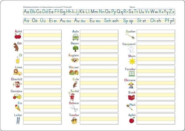 Produktbild: Fragenb&auml;r-Lerntafel: W&ouml;rter-Tafel
