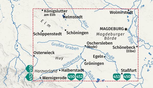 Produktbild: KOMPASS Wanderkarte 465 Magdeburg, Halberstadt, Mittel-Elbe & Harzvorland 1:50.000