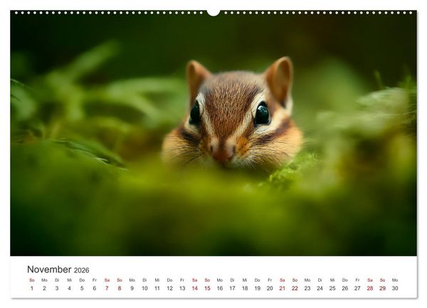 Produktbild: Backen voll - Ein Jahr mit Streifenh&ouml;rnchen (hochwertiger Premium Wandkalender 2026 DIN A2 quer), Kunstdruck in Hochglanz