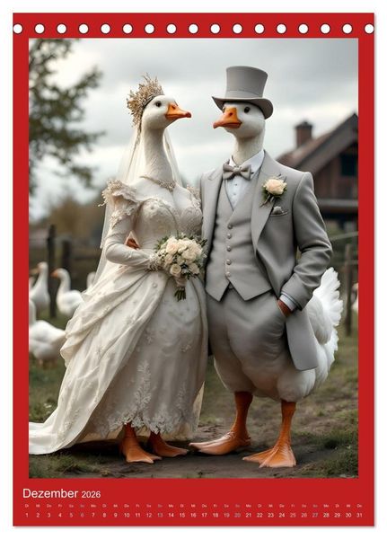 Produktbild: Nicht nur ein Vogel wollte Hochzeit halten (Tischkalender 2026 DIN A5 hoch), CALVENDO Monatskalender