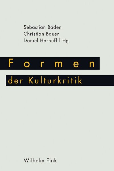 Produktbild: Formen der Kulturkritik
