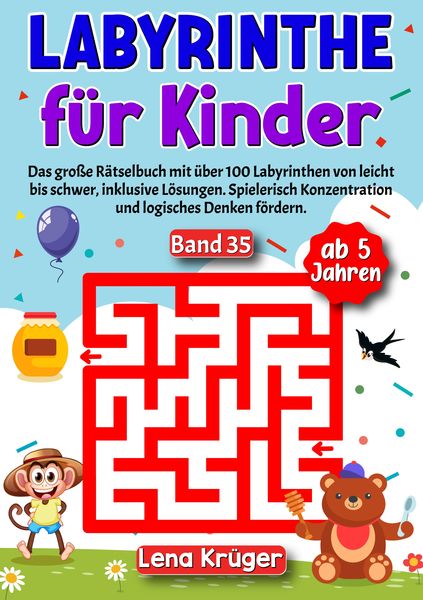 Labyrinthe für Kinder ab 5 Jahren - Band 35, Taschenbuch von Lena Krüger, Tredition, 9783384184917