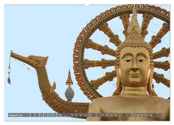Produktbild: Buddha - Momente der inneren Einkehr (hochwertiger Premium Wandkalender 2026 DIN A2 quer), Kunstdruck in Hochglanz
