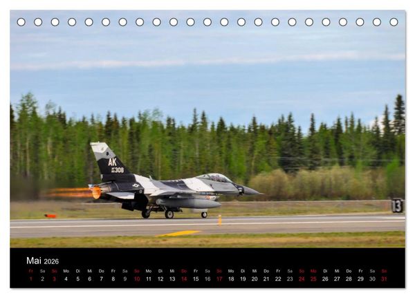 Produktbild: F-16 Fliegende Legende (Tischkalender 2026 DIN A5 quer), CALVENDO Monatskalender