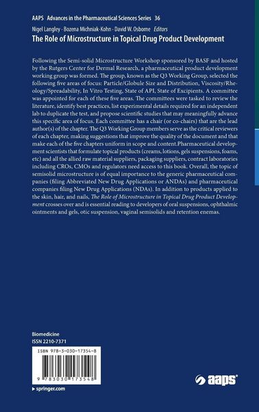 Produktbild: The Role of Microstructure in Topical Drug Product Development