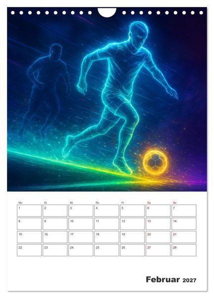 Produktbild: Vision Fu&szlig;ball Licht - Kraft - Spiel (Wandkalender 2027 DIN A4 hoch), CALVENDO Monatskalender