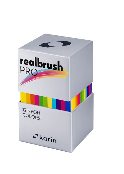 Produktbild: KARIN Marker Realbrush PRO Neon Colors, 12er Pinsel Set