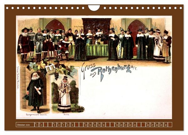 Produktbild: Gru&szlig; aus Rothenburg ob der Tauber (Wandkalender 2026 DIN A4 quer), CALVENDO Monatskalender