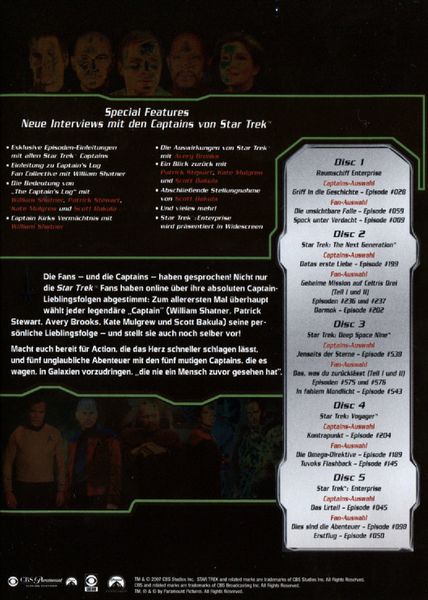 Star Trek - Captains Collection  [5 DVDs]
