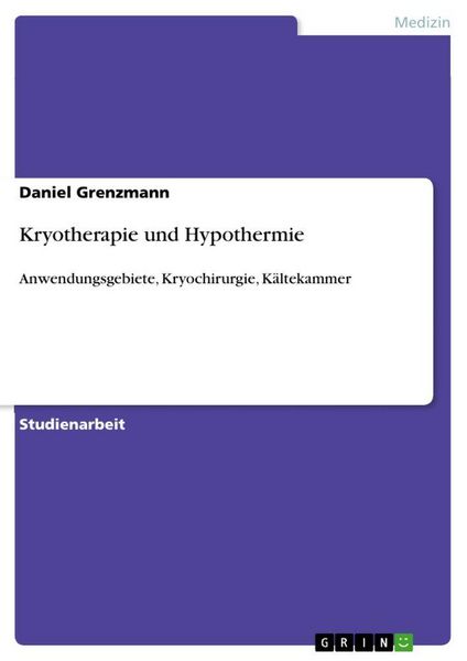 Produktbild: Kryotherapie und Hypothermie
